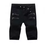 balmain shorts jeans biker homme  sale black